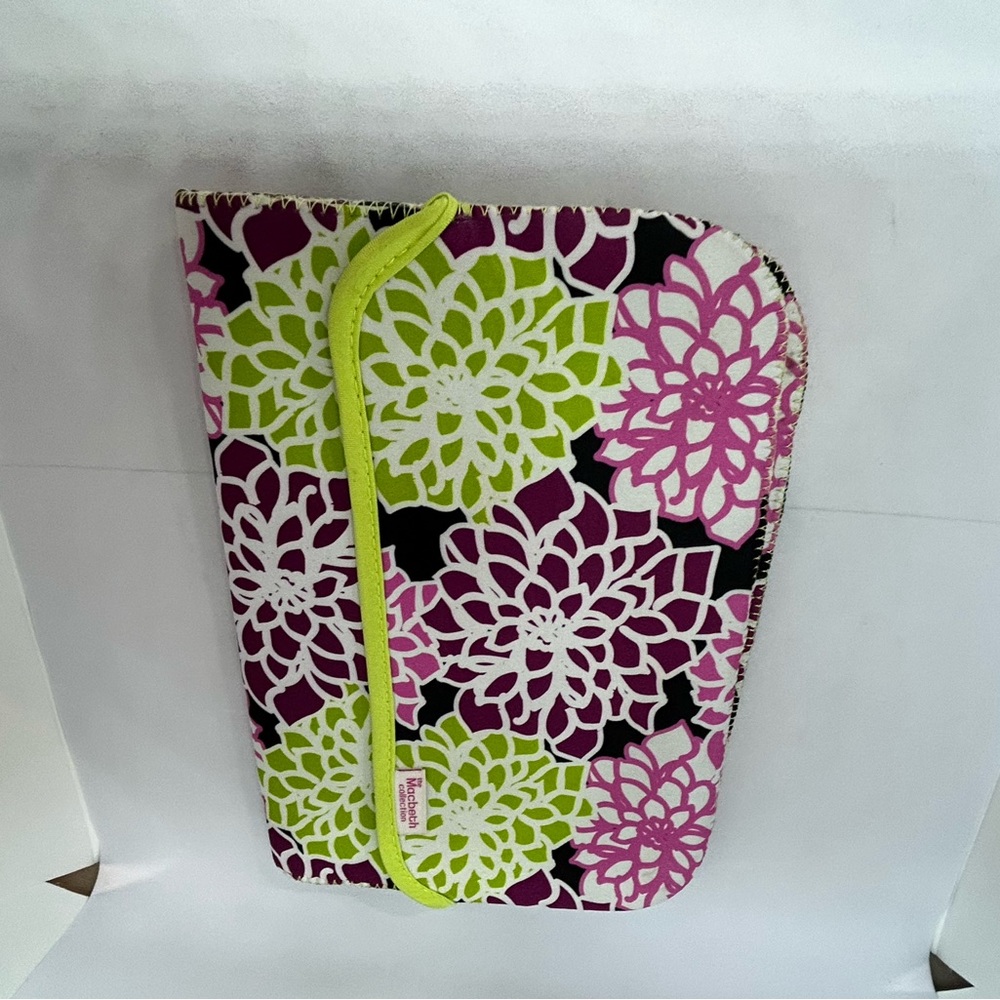 The MacBeth Collection Zebra Floral Neoprene Reversable Laptop Sleeve